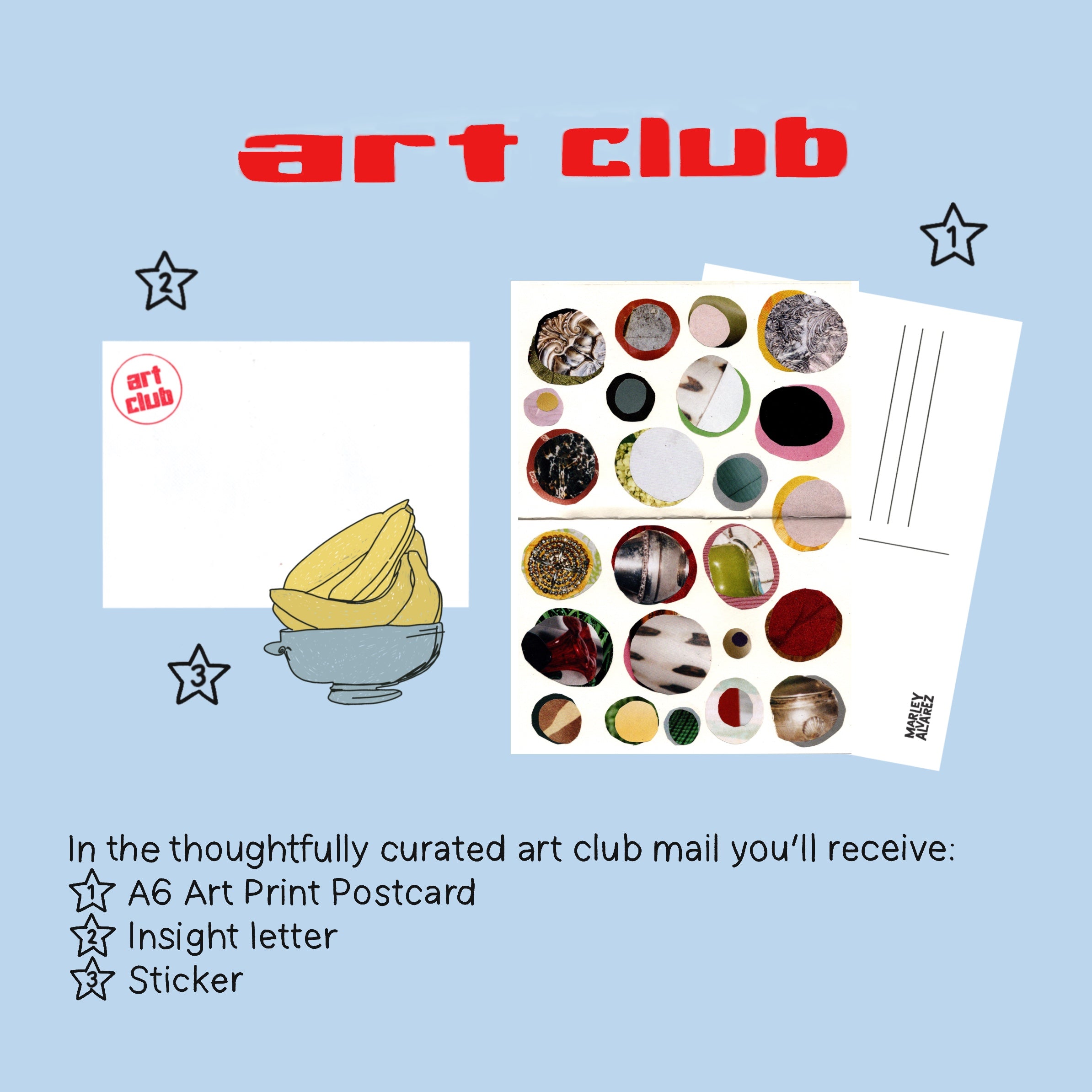 Join Art Club No. 13 — a monthly Australian art subscription with an A6 print, insight letter, handmade sticker & junk journal prompt. Delivered across Australia and worldwide